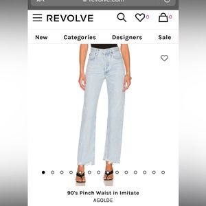 Agolde 90s Pinch Waist Jeans in “Imitate”